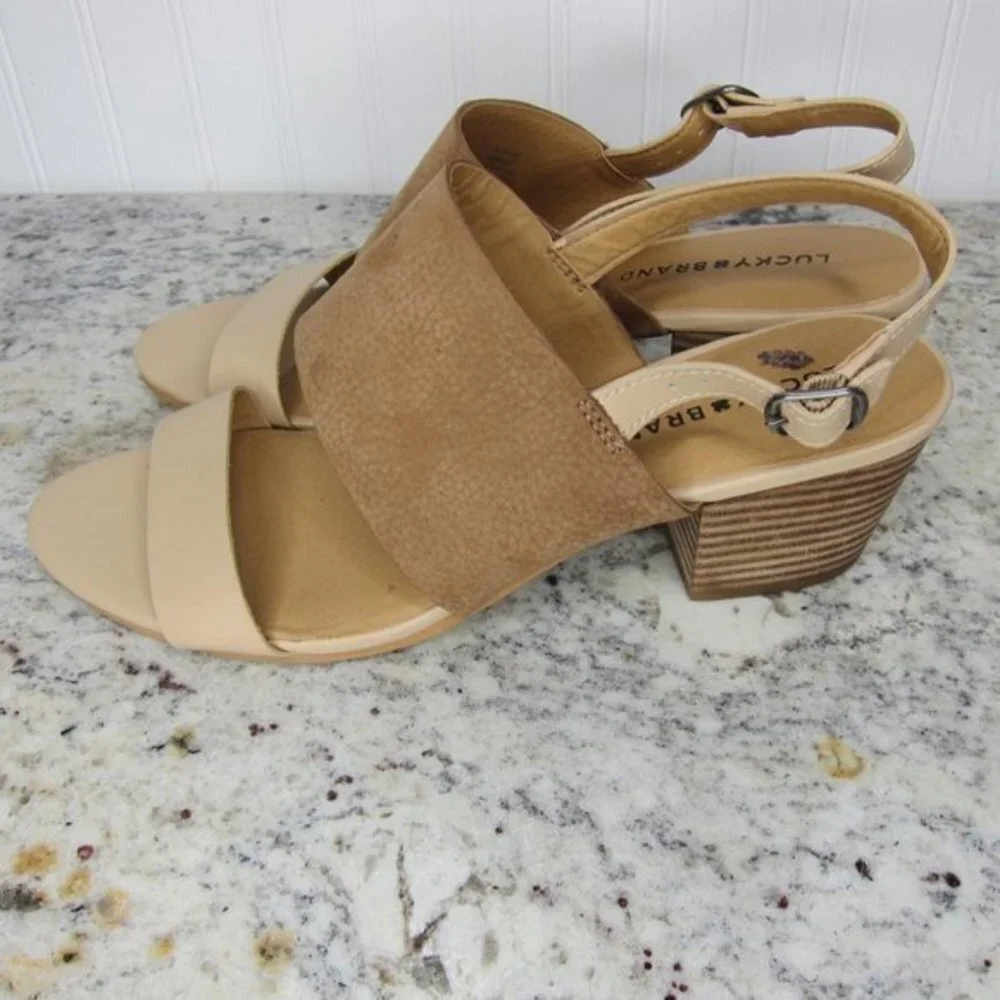Lucky Brand Gewel Block Heel Sandals Size 10